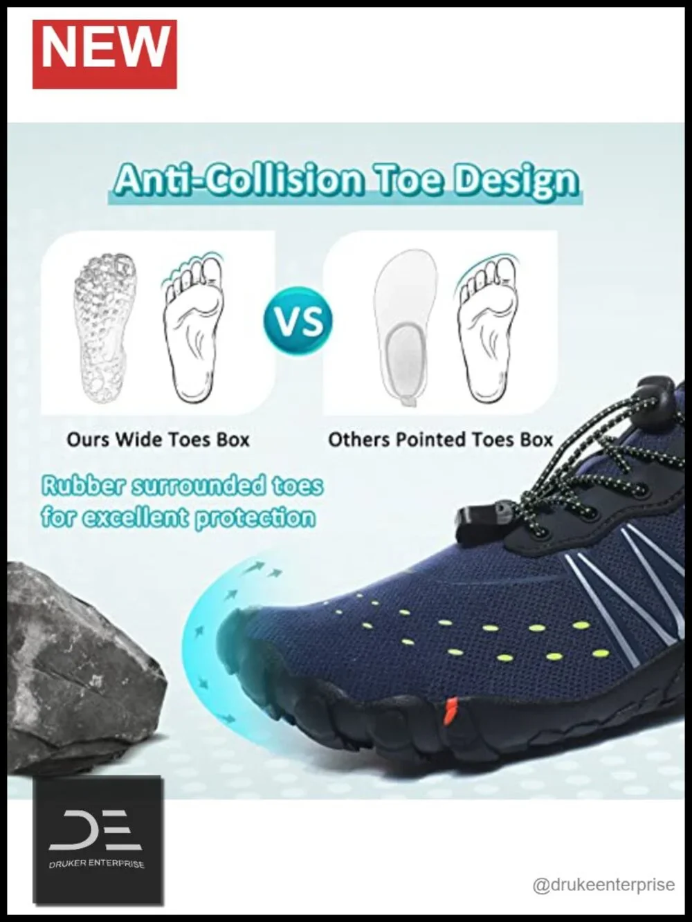 Anti-Slip Breathable Quick Dry Lightweight Water Shoes for Beach Hiking Walking